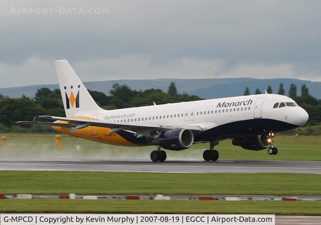 G-MPCD, 1994 Airbus A320-212 C/N 379, Monarch 320 wet take off