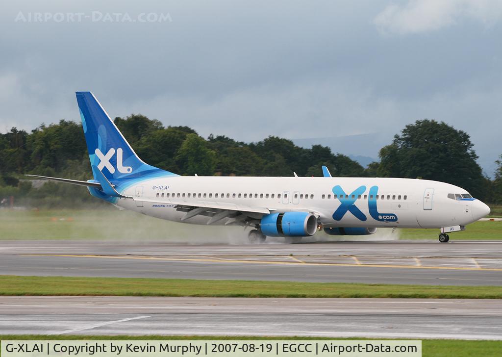 G-XLAI, 2006 Boeing 737-8Q8 C/N 30702, XL 737 on slow down 23R