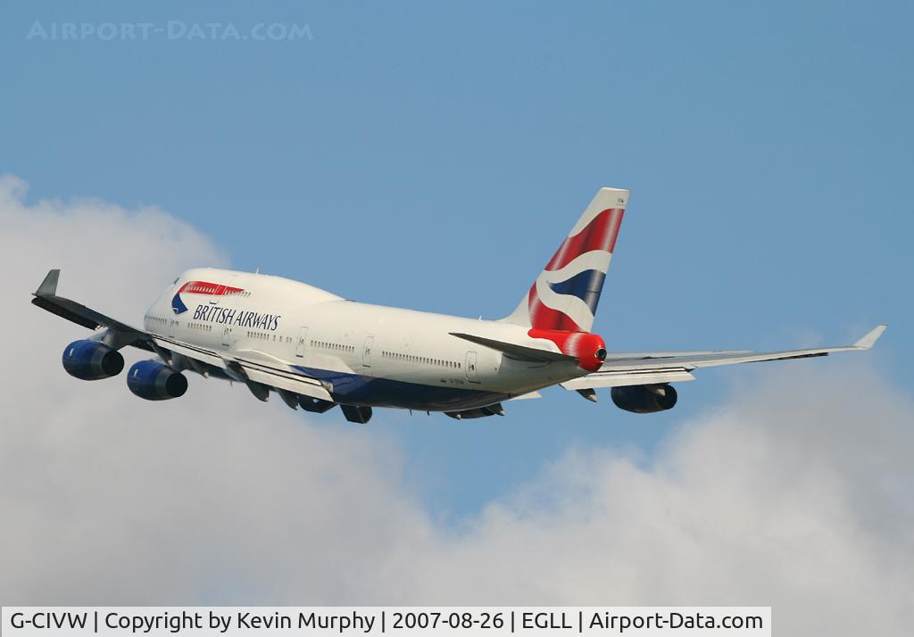 G-CIVW, 1998 Boeing 747-436 C/N 25822, BA747 off 27L
