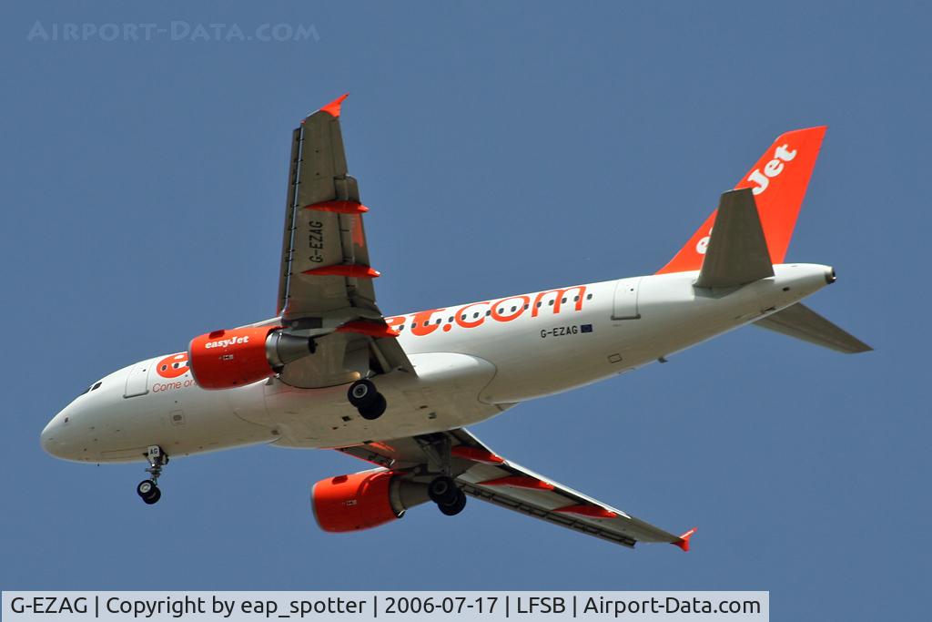 G-EZAG, 2006 Airbus A319-111 C/N 2727, final rwy 34