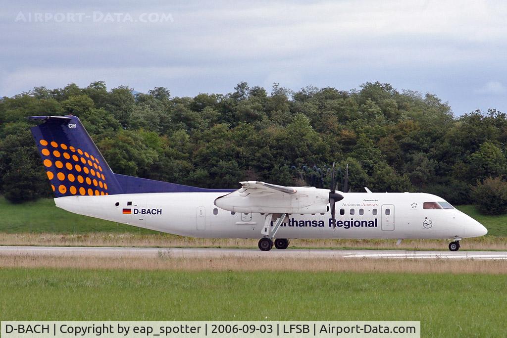 D-BACH, 1993 De Havilland Canada DHC-8-314 Dash 8 C/N 365, departing to MUC