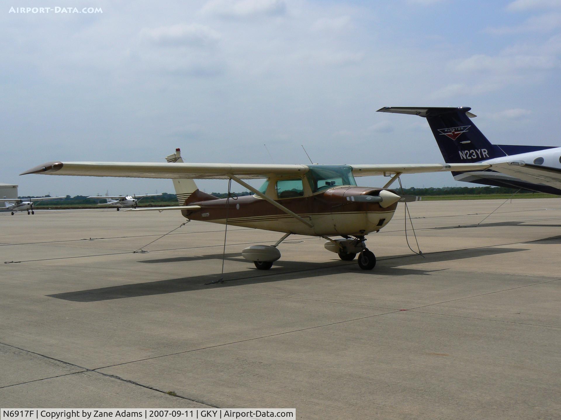 N6917F, 1966 Cessna 150F C/N 15063517, on the ramp at Arlington Muni