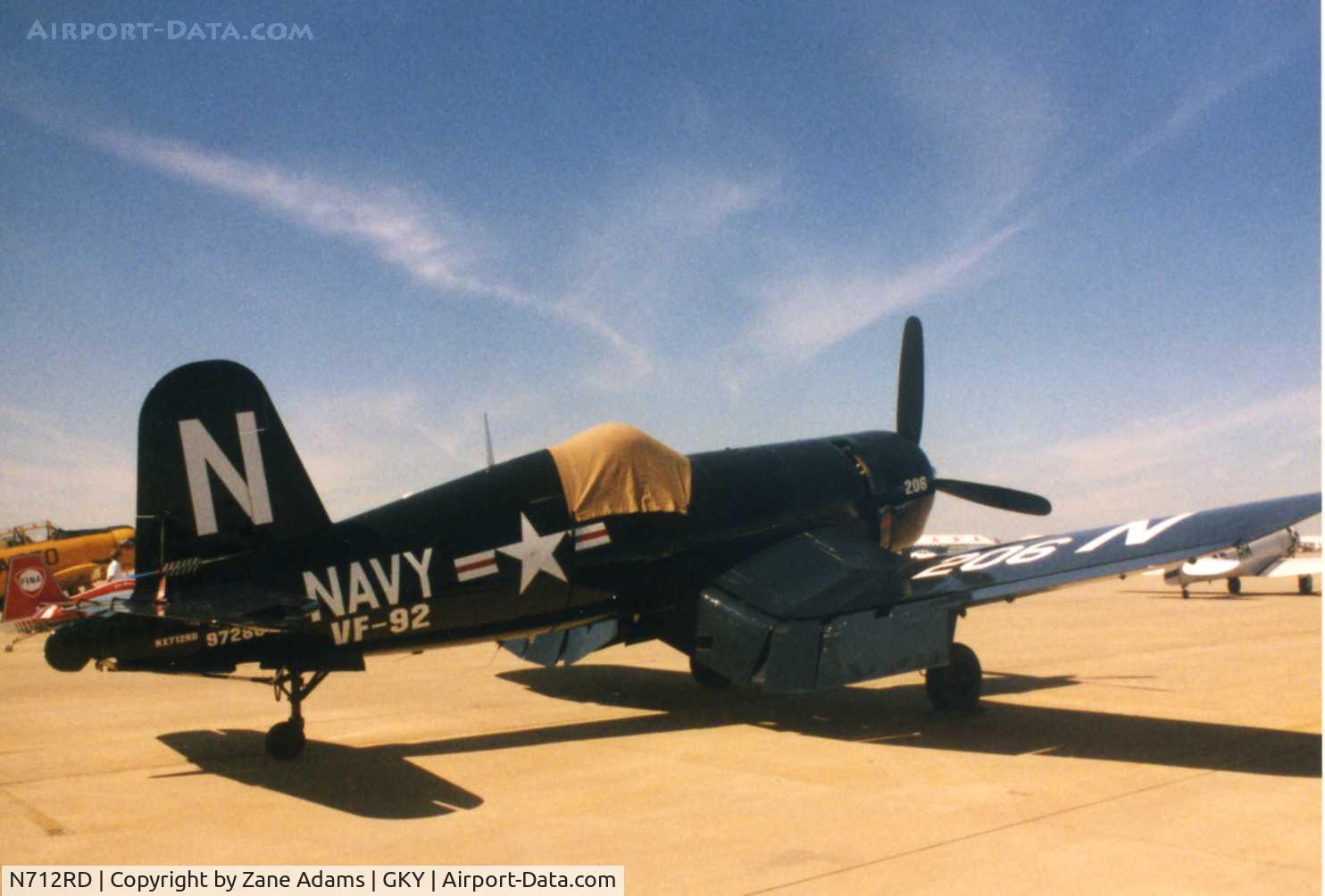 N712RD, 1945 Vought F4U-4 Corsair C/N 9434, Corsair at open house