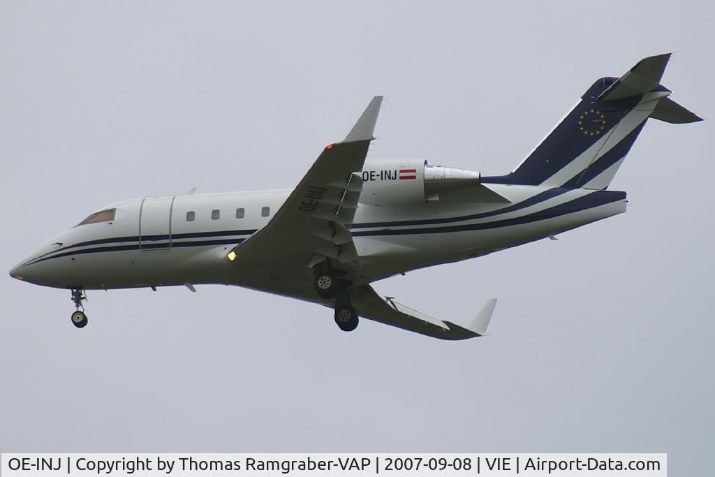 OE-INJ, 1999 Bombardier Challenger 604 (CL-600-2B16) C/N 5435, Transair Austria Canadair CL600 Challenger