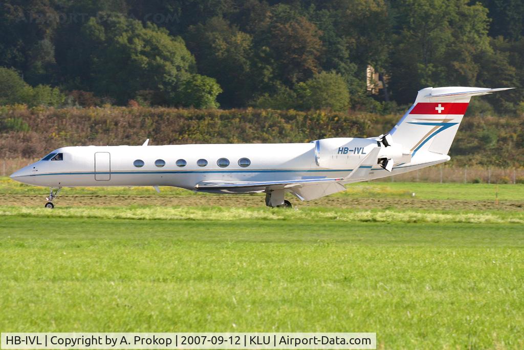 HB-IVL, Gulfstream Aerospace 5 C/N 513, Arriving Rwy28R in KLU