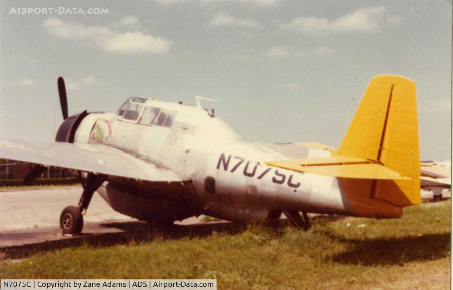 N7075C, 1945 Grumman TBM-3E Avenger C/N 53785, TBM in sprayer configuration...@1980