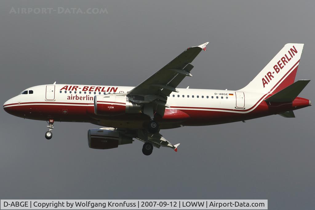 D-ABGE, 2007 Airbus A319-111 C/N 3139, last one delivered in old cs!