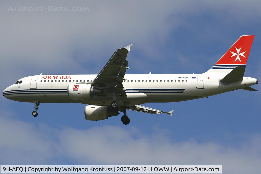 9H-AEQ, 2007 Airbus A320-214 C/N 3068, on finals RWY34