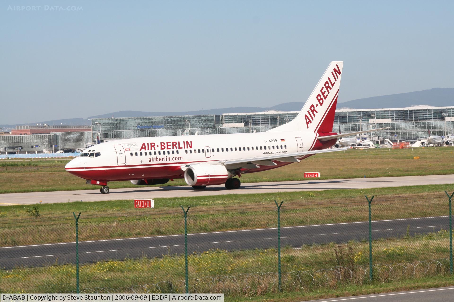 D-ABAB, 2001 Boeing 737-76Q C/N 30277, Taken at Frankfurt September 2006