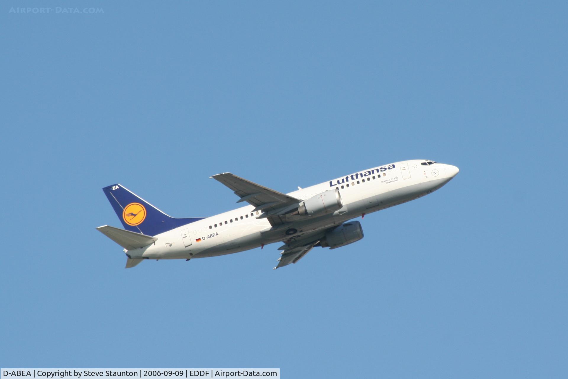 D-ABEA, 1990 Boeing 737-330 C/N 24565, Taken at Frankfurt September 2006