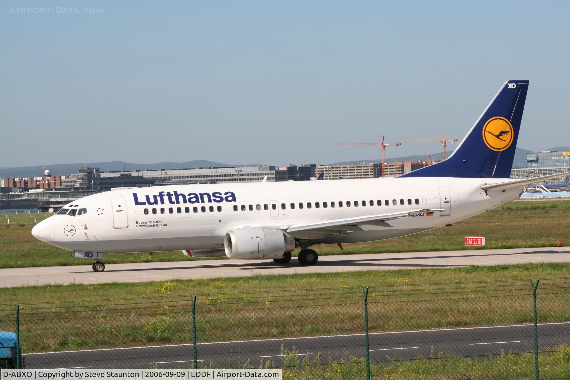 D-ABXO, 1987 Boeing 737-330 C/N 23873, Taken at Frankfurt September 2006