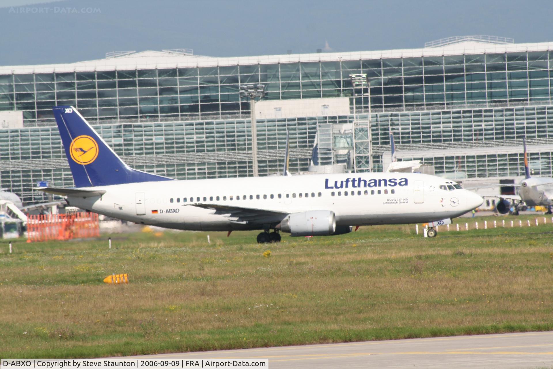 D-ABXO, 1987 Boeing 737-330 C/N 23873, Taken at Frankfurt September 2006