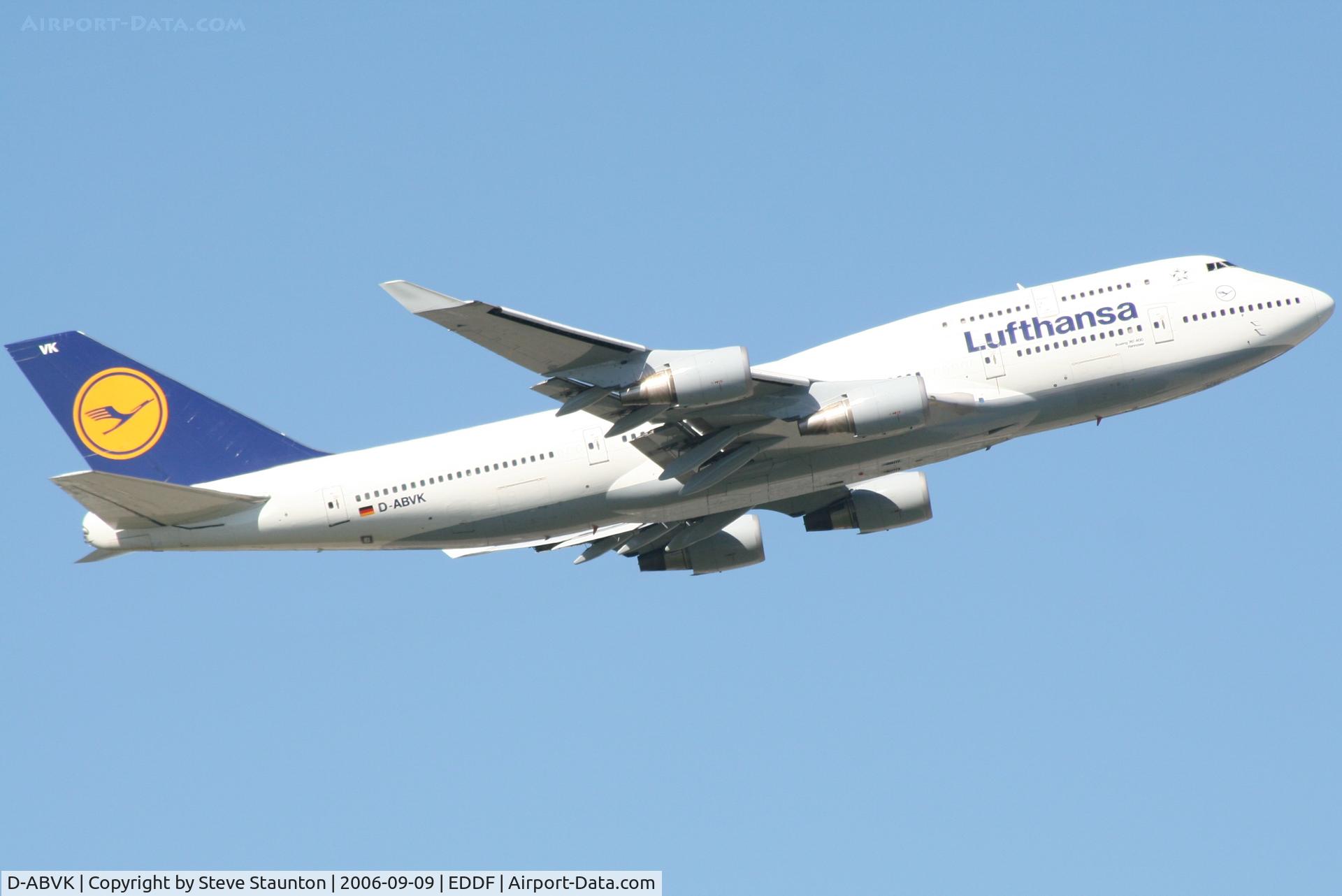D-ABVK, 1991 Boeing 747-430 C/N 25046, Taken at Frankfurt September 2006