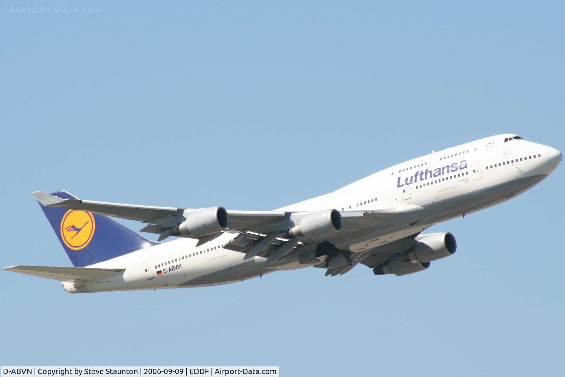 D-ABVN, 1992 Boeing 747-430 C/N 26427, Taken at Frankfurt September 2006