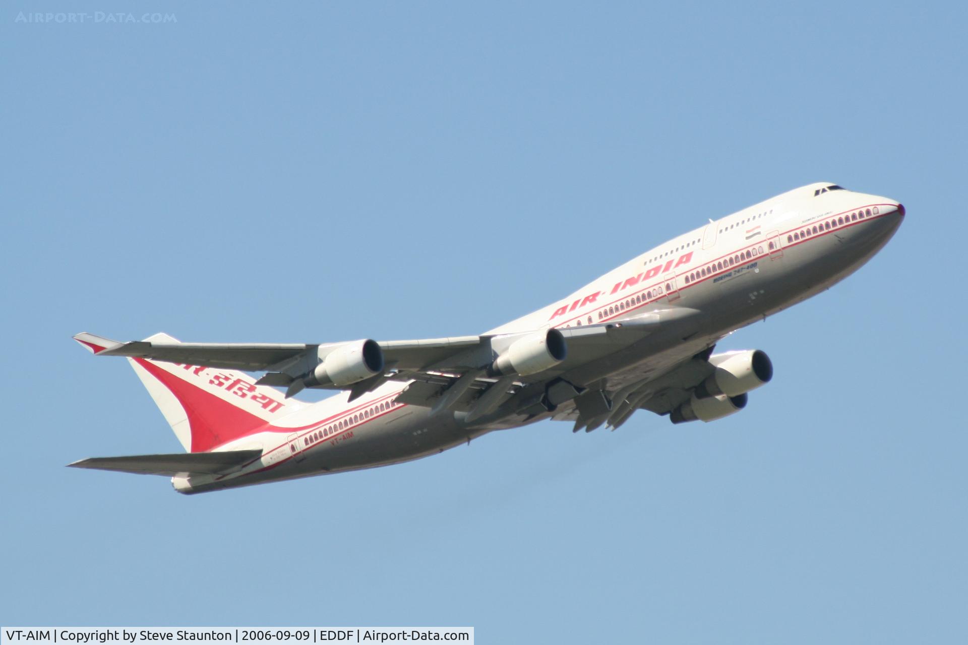 VT-AIM, 1991 Boeing 747-433 C/N 25074, Taken at Frankfurt September 2006