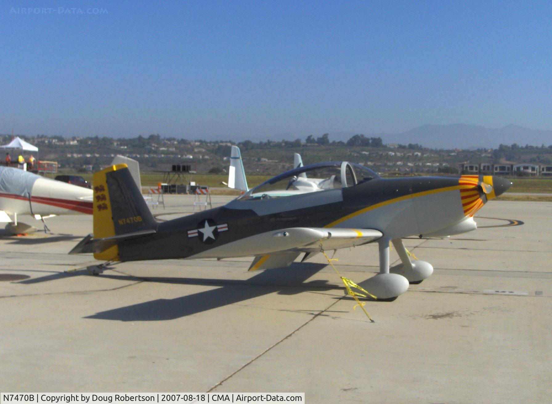 N7470B, Vans RV-8 C/N 81008, Obrien OB-1 VAN's RV-8