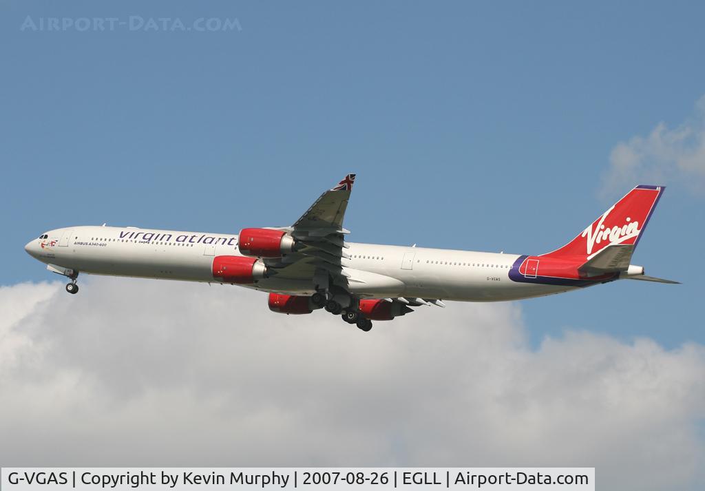 G-VGAS, 2005 Airbus A340-642 C/N 639, Virgin A340