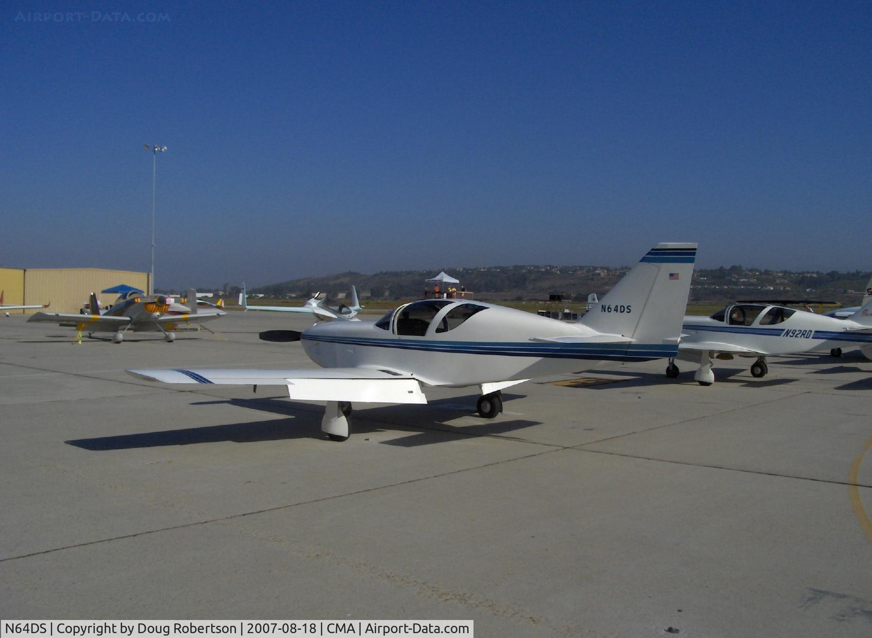 N64DS, 1993 Stoddard-Hamilton Glasair SH-2R C/N 602, 1993 Schulze SHA GLASAIR SH-2R, Lycoming IO-360-B1E 180 Hp