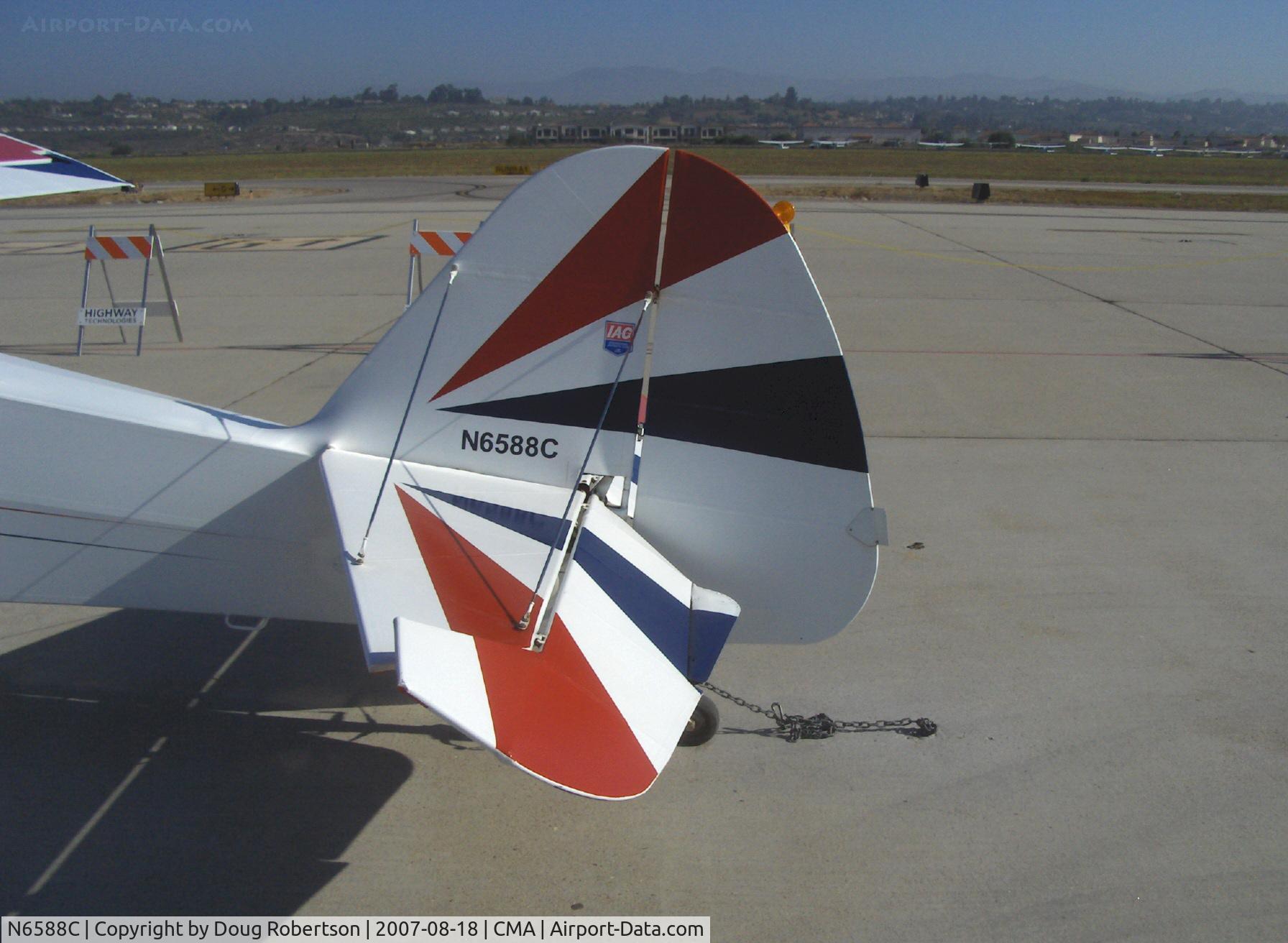 N6588C, 1992 Taylorcraft/Swick T-Clips C/N 1, 1992 McCain SWICK CLIP-T (aerobatic modified Taylorcraft), Lycoming O-235 120 hp, dual tail braces, clipped wings, other mods