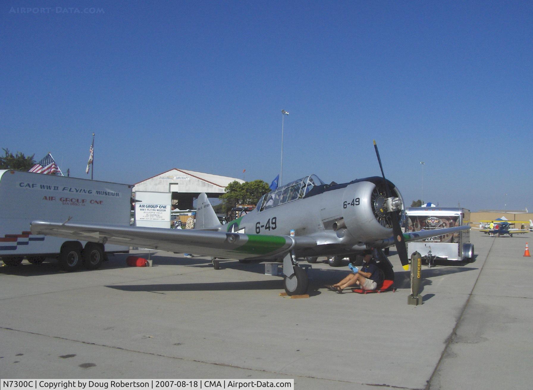N7300C, 1958 North American AT-6D Harvard II C/N 43763, 1958 North American AT-6D as SNJ-5, P&W R-1340 600 Hp