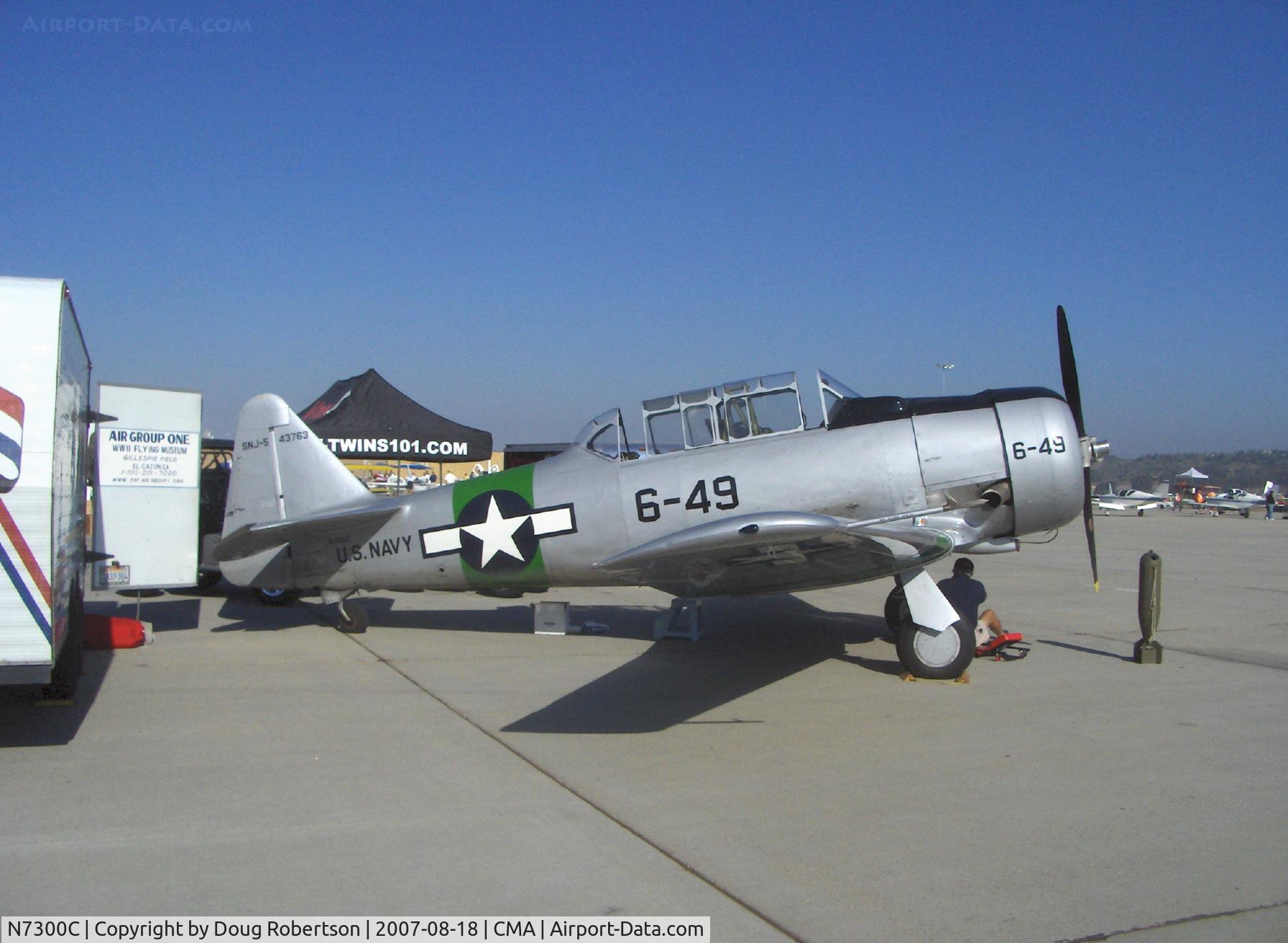 N7300C, 1958 North American AT-6D Harvard II C/N 43763, 1958 North American AT-6D as SNJ-5, P&W R-1340 600 Hp