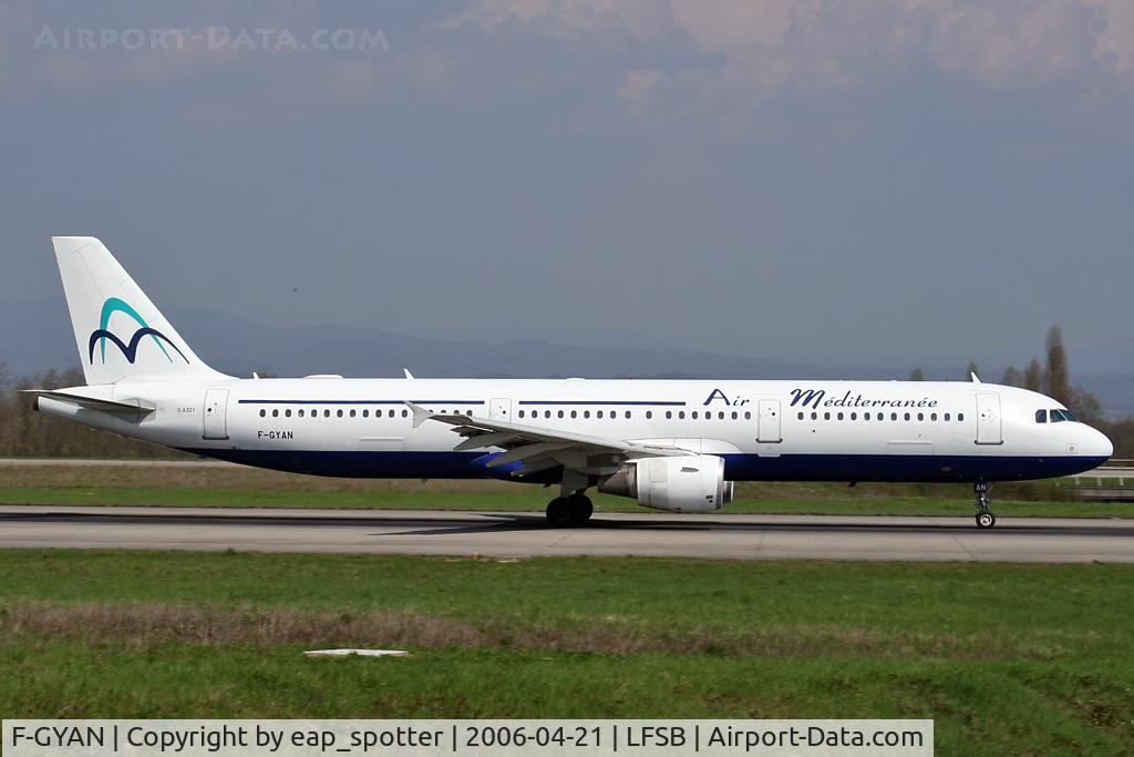 F-GYAN, 1995 Airbus A321-111 C/N 535, departing runway 16