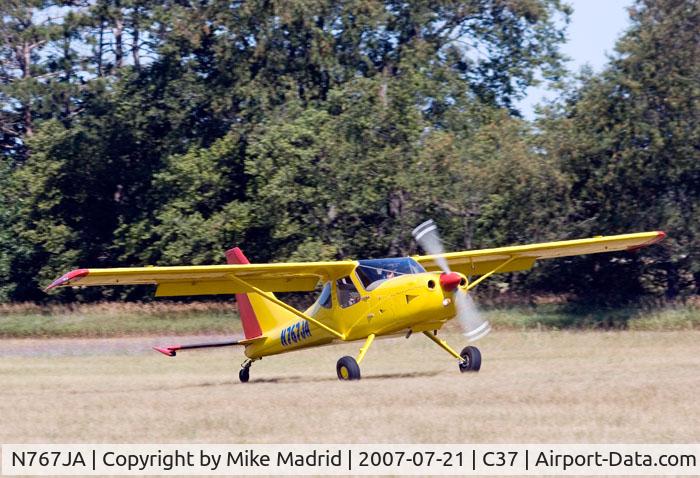 N767JA, 2004 Stoddard-Hamilton Glastar C/N 5848, Landing Roll Out Brodhead 2007