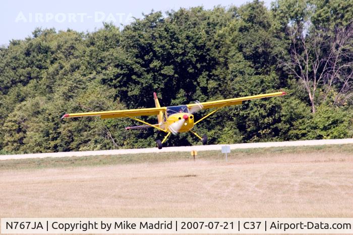N767JA, 2004 Stoddard-Hamilton Glastar C/N 5848, Touching down Brodhead 2007