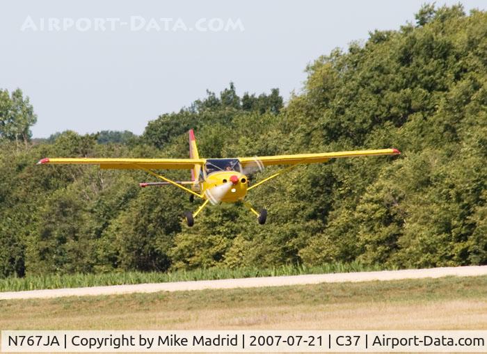N767JA, 2004 Stoddard-Hamilton Glastar C/N 5848, Short final Brodhead 2007