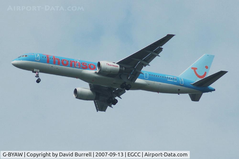 G-BYAW, 1995 Boeing 757-204 C/N 27234, Thomson - Landing