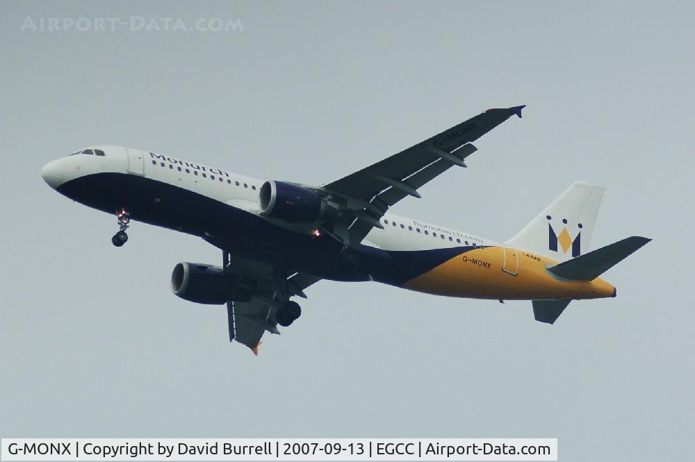 G-MONX, 1992 Airbus A320-212 C/N 392, Monarch - Landing