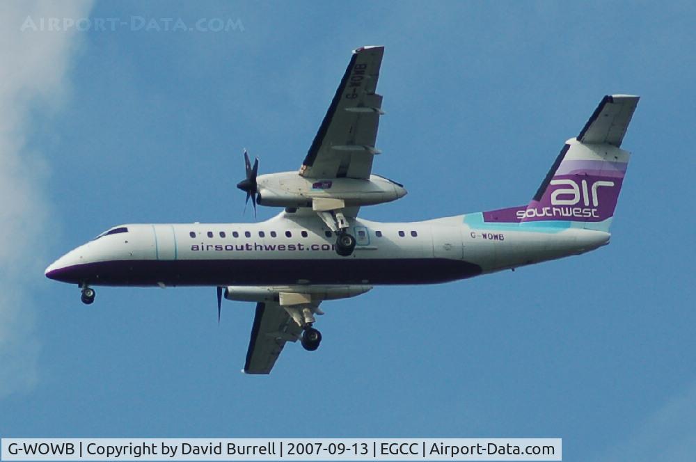 G-WOWB, 1992 De Havilland Canada DHC-8-311 Dash 8 C/N 334, Air South West - Landing
