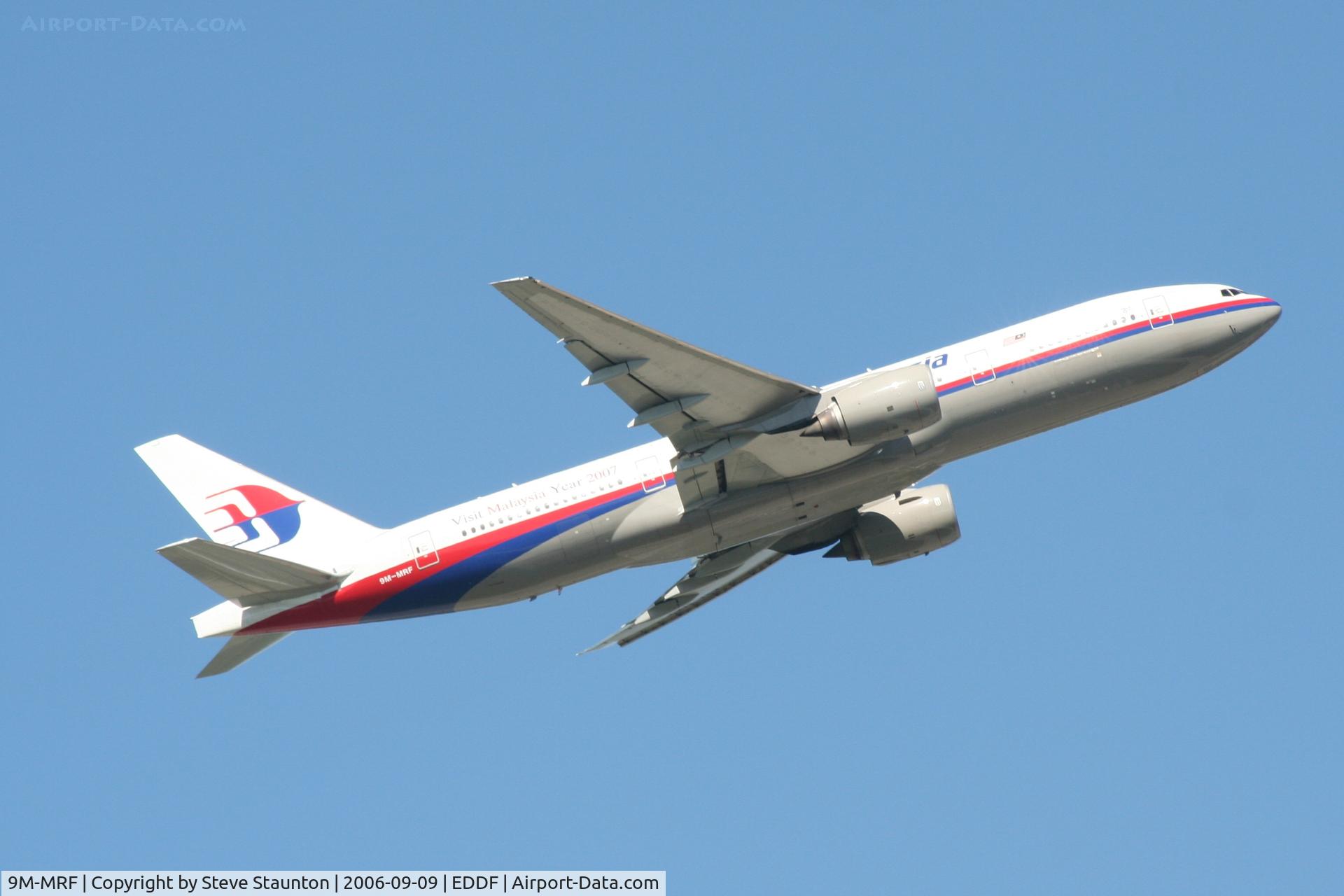9M-MRF, 1998 Boeing 777-2H6/ER C/N 28413, Taken at Frankfurt September 2006