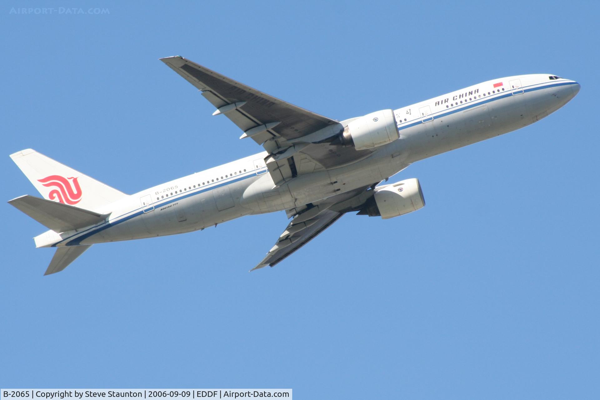 B-2065, 2000 Boeing 777-2J6 C/N 29744, Taken at Frankfurt September 2006