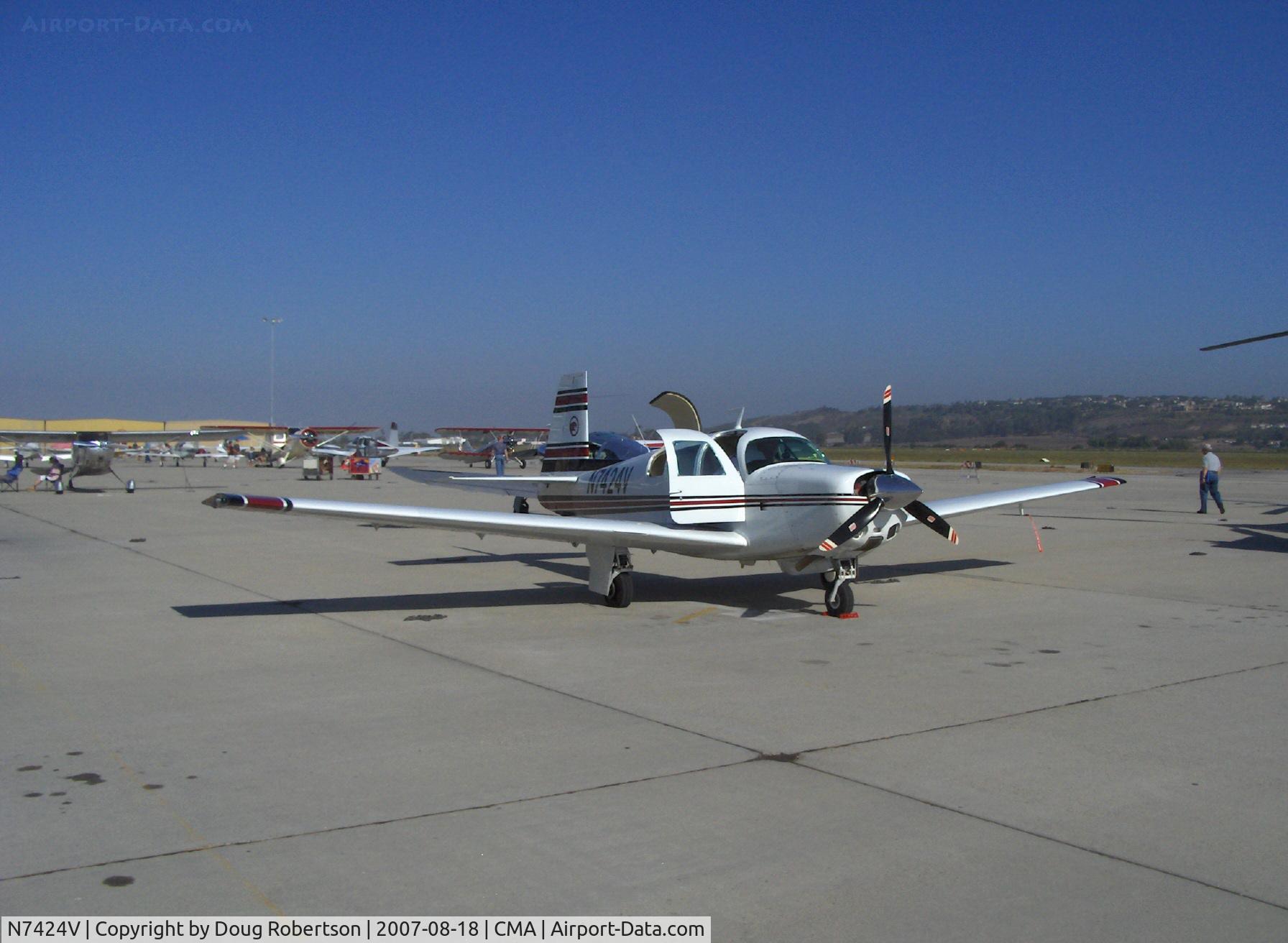 N7424V, 1975 Mooney M20E C/N 21-1164, 1975 Mooney M20E Chaparral, Lycoming IO-360 200 Hp