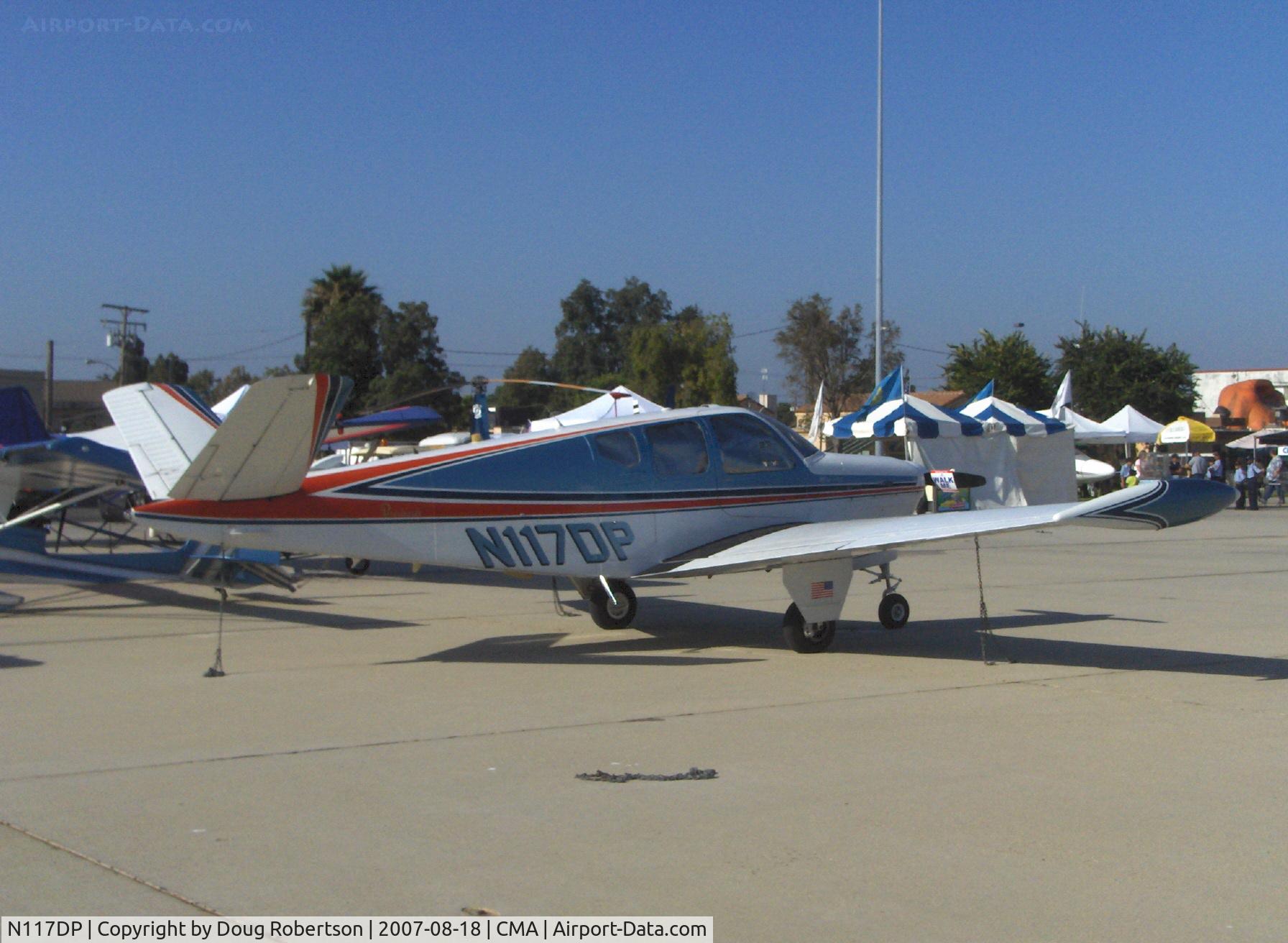 N117DP, 1950 Beech B35 Bonanza C/N D-2321, 1950 Beech B35 BONANZA, Continental E185 165/185 Hp