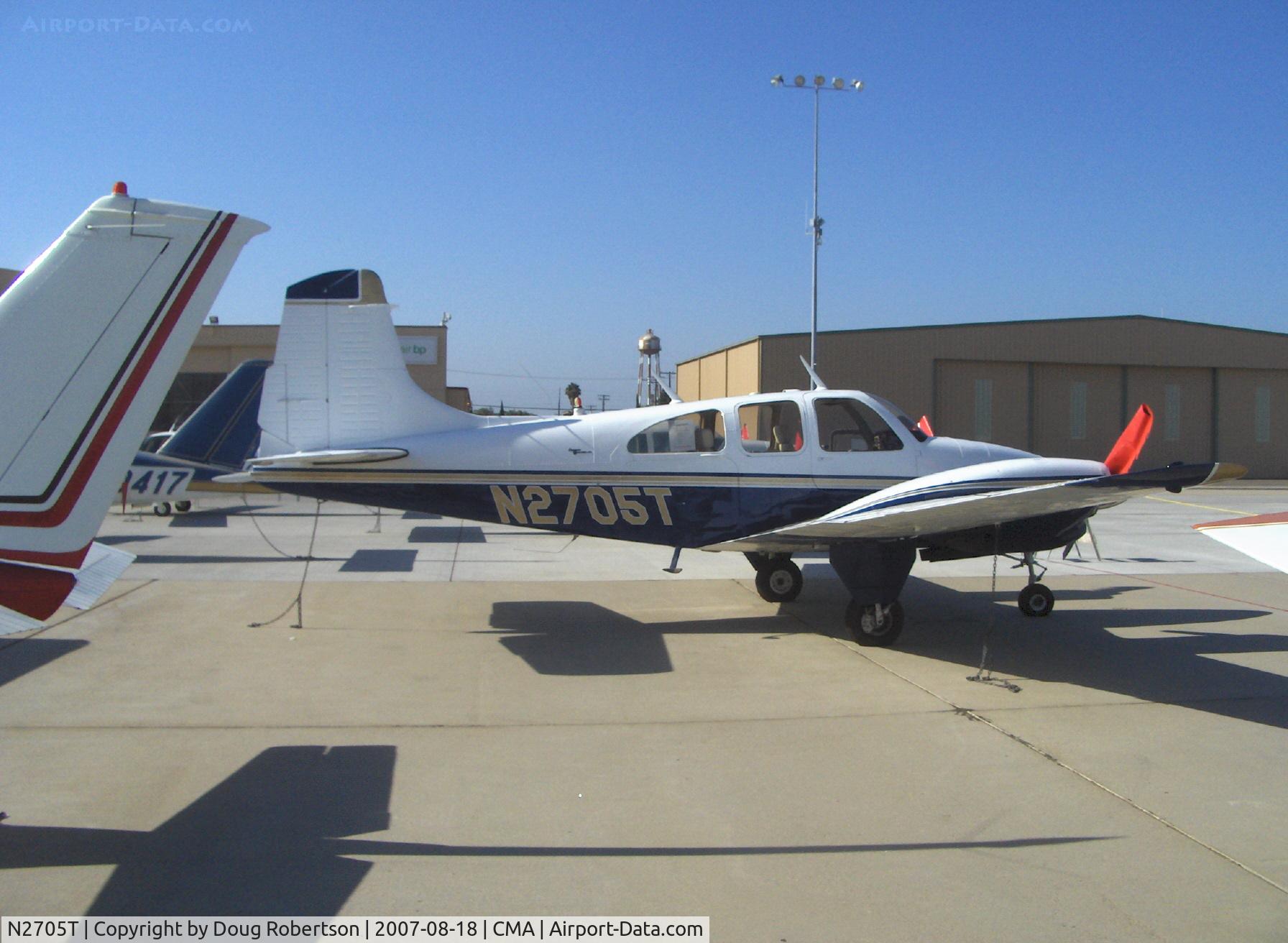 N2705T, 1967 Beech D95A Travel Air C/N TD-690, 1967 Beech D95A TRAVELAIR, two Lycoming IO-360-B1A 180 Hp each