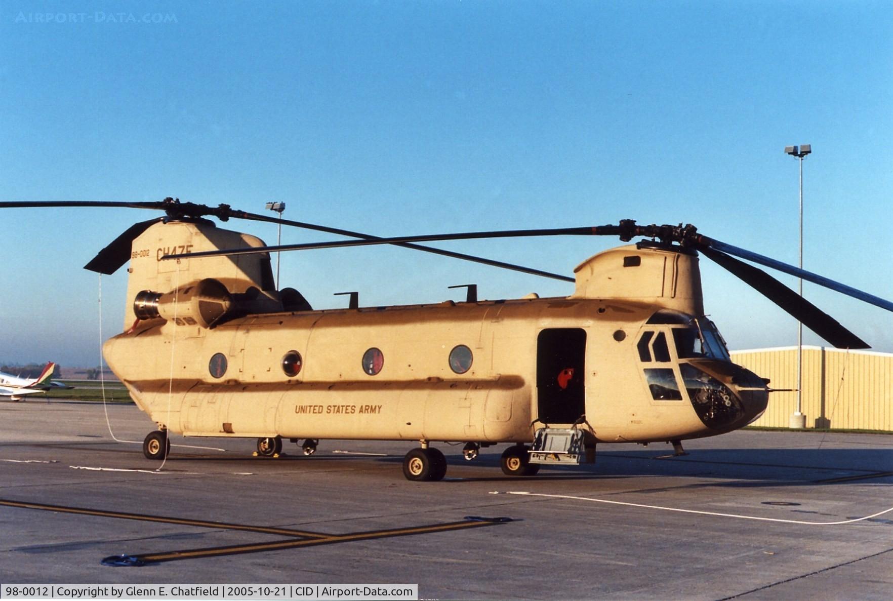 98-0012, Boeing CH-47F Chinook C/N M.8002, CH-47F on the PS Air Ramp for Rockwell-Collins