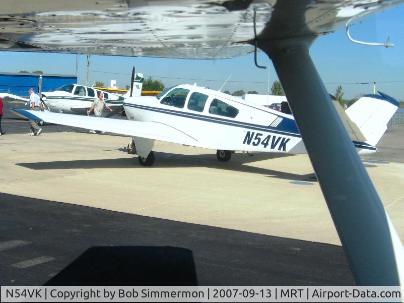 N54VK, 1966 Beech V35 Bonanza C/N D-8066, At the pumps at Marysville, OH