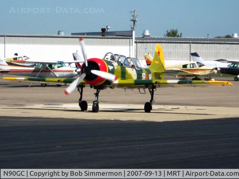 N90GC, 1999 Yakovlev (Aerostar) Yak-52W C/N 9912205, On the ramp at Marysville, OH