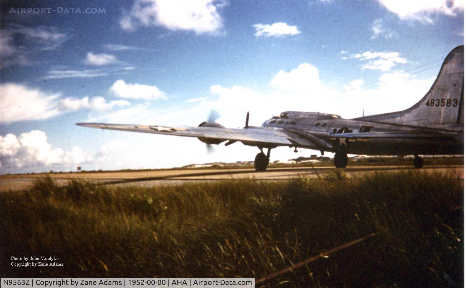 N9563Z, 1944 Boeing B-17G Flying Fortress C/N 32204, 44-83563 (Fuddy Duddy) as CB-17G staff transport on Okinawa @ 1952