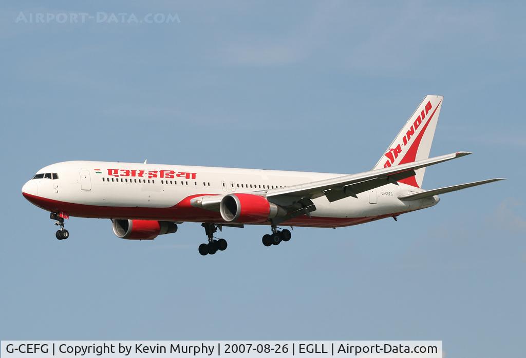 G-CEFG, 1994 Boeing 767-319 C/N 26264, Air India borrowed 767