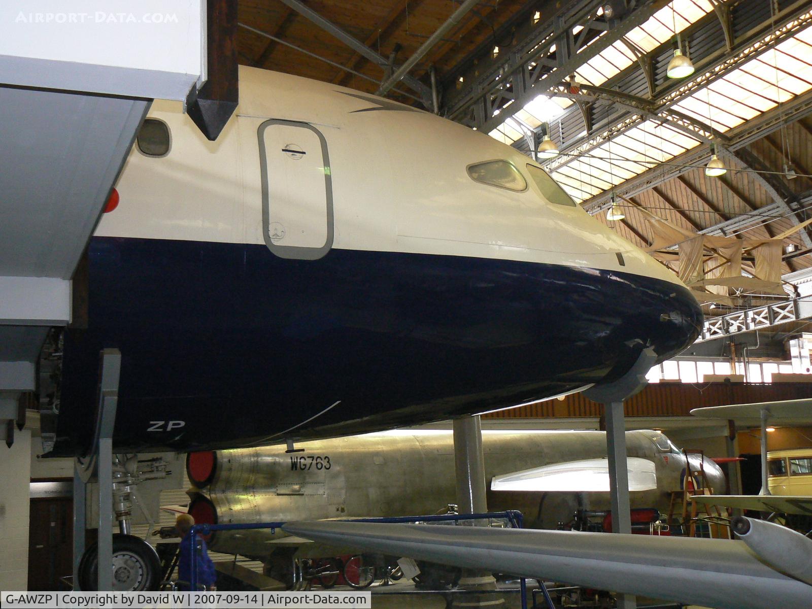 G-AWZP, 1971 Hawker Siddeley HS-121 Trident 3B-101 C/N 2317, Nose Section on display at the Museum of Science and Industry.