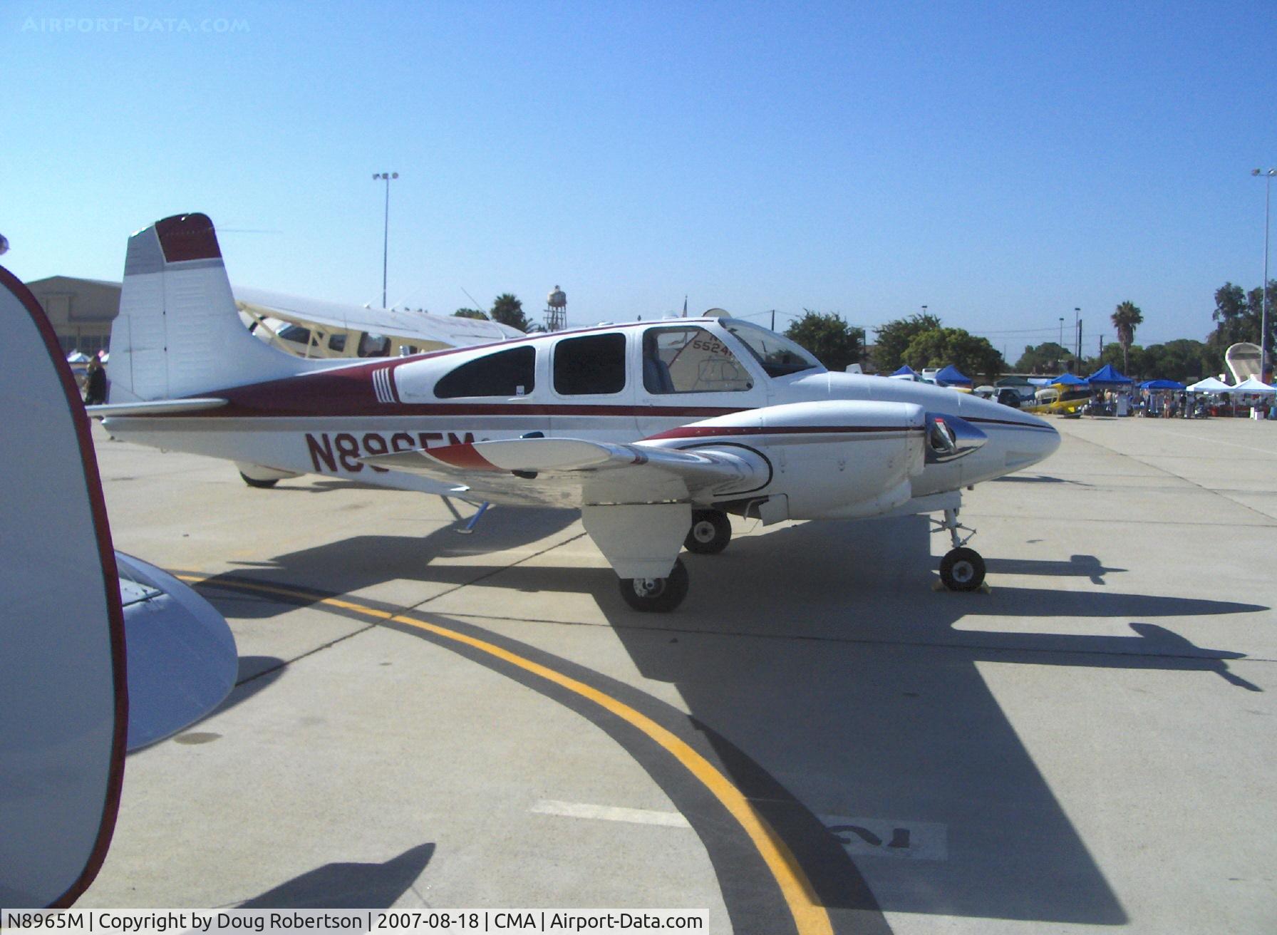 N8965M, 1963 Beech D95A Travel Air C/N TD-560, 1963 Beech D95A TRAVELAIR, two Lycoming IO-360-B1A 180 Hp each