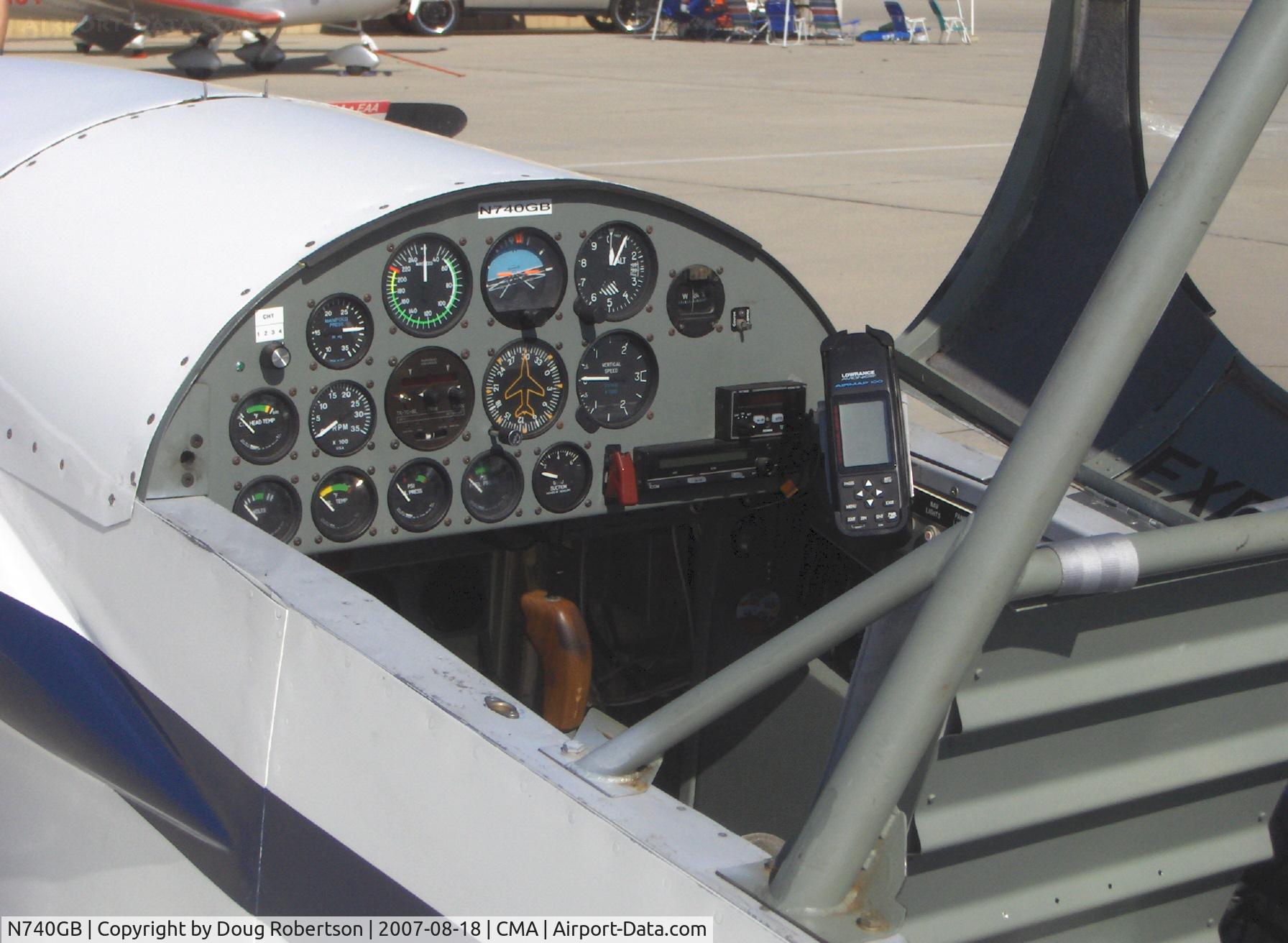 N740GB, 1997 Vans RV-4 C/N 2785, 1997 Blok VAN's RV-4, Lycoming O-320, panel