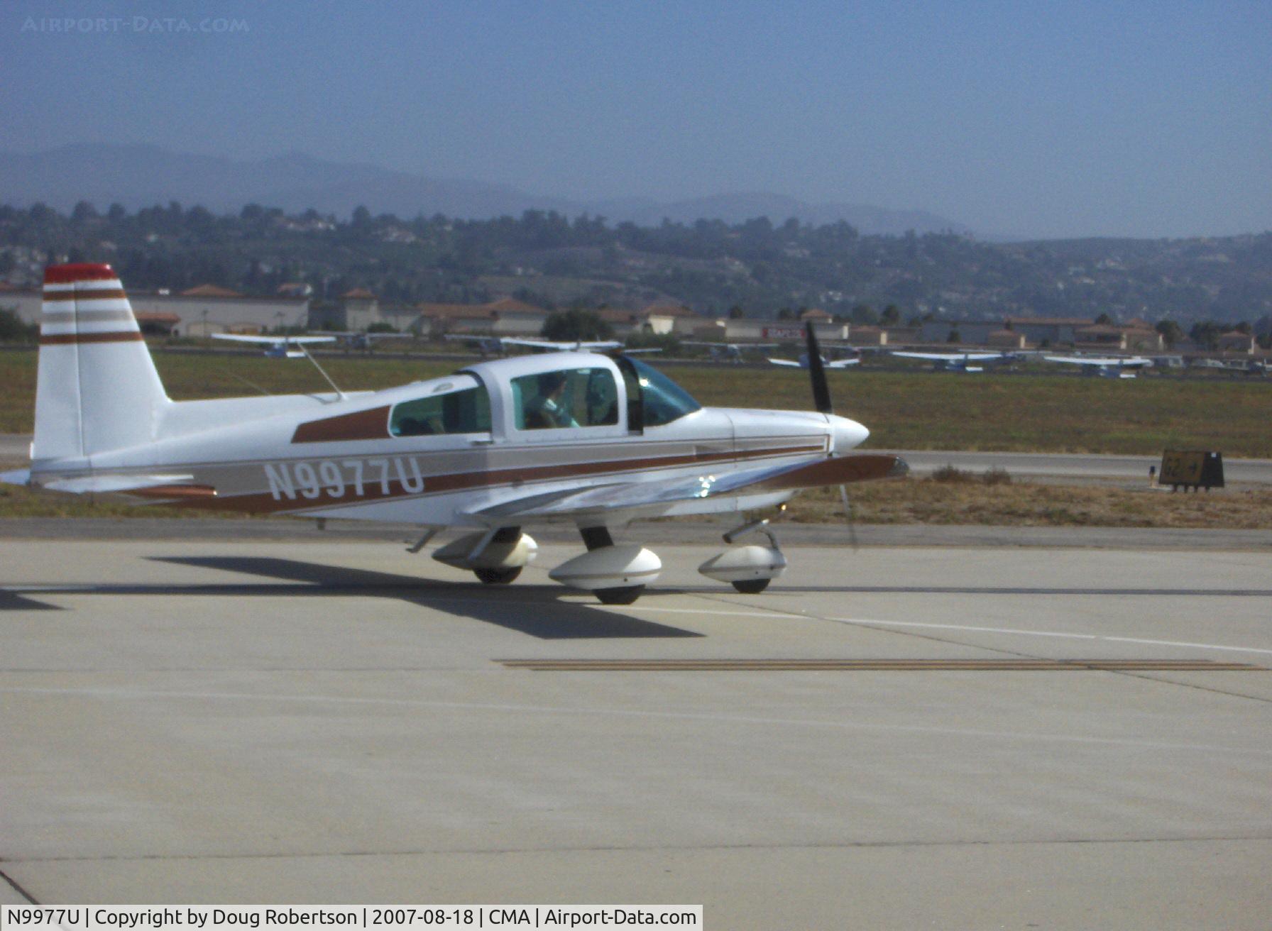 N9977U, Grumman American AA-5A Cheetah C/N AA5A0377, 1977 Grumman American AA-5A CHEETAH, Lycoming O-320 150 Hp, taxi