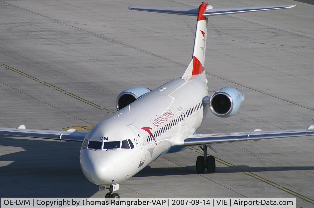 OE-LVM, 1991 Fokker F100 (F-28-0100) C/N 11361, Austrian Arrows Fokker 100
