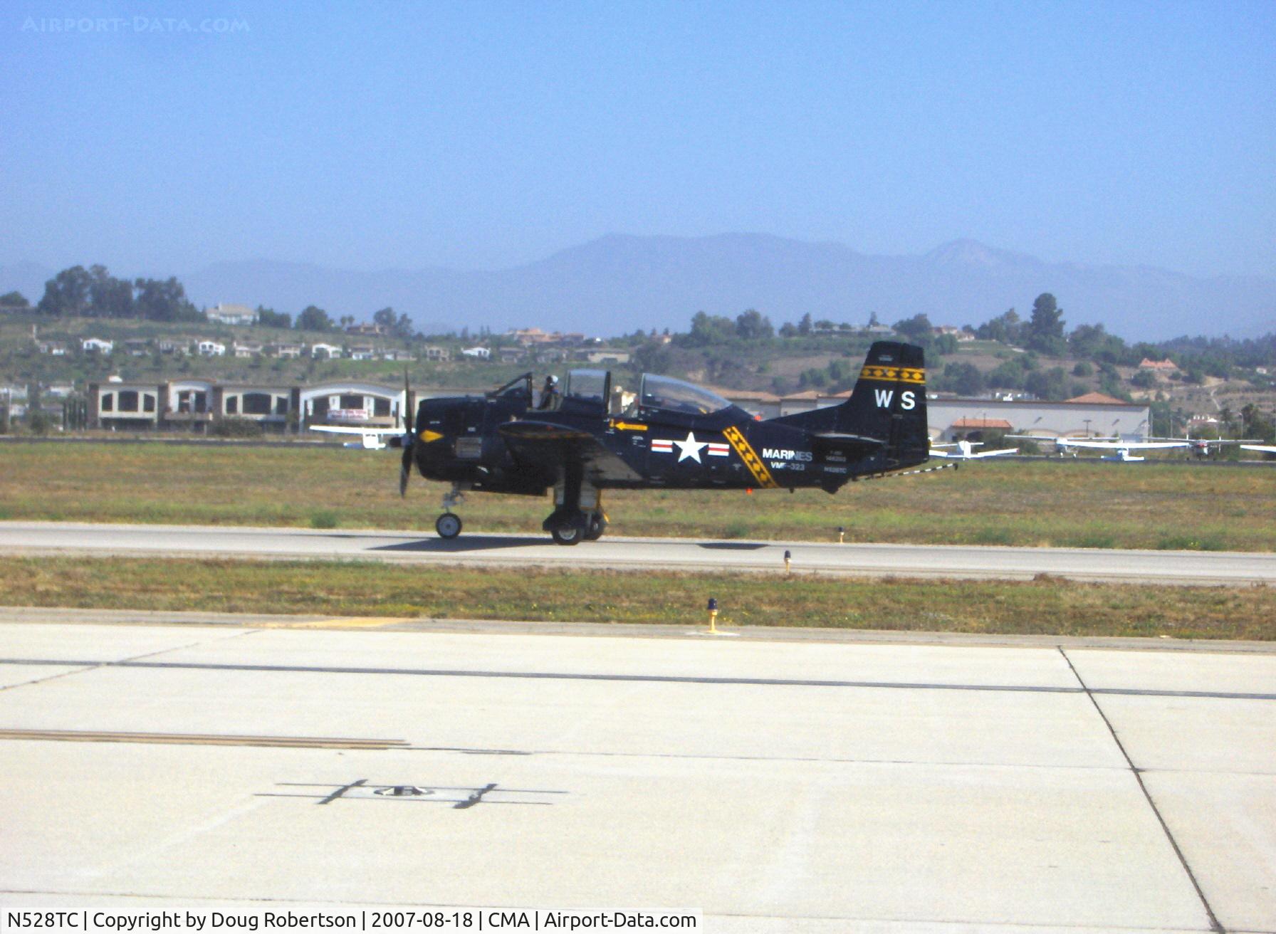 N528TC, 1957 North American T-28C Trojan C/N 252-16, 1957 North American T-28C TROJAN, Wright R-1820 1,425 Hp, Marines VMF-3232, taxi