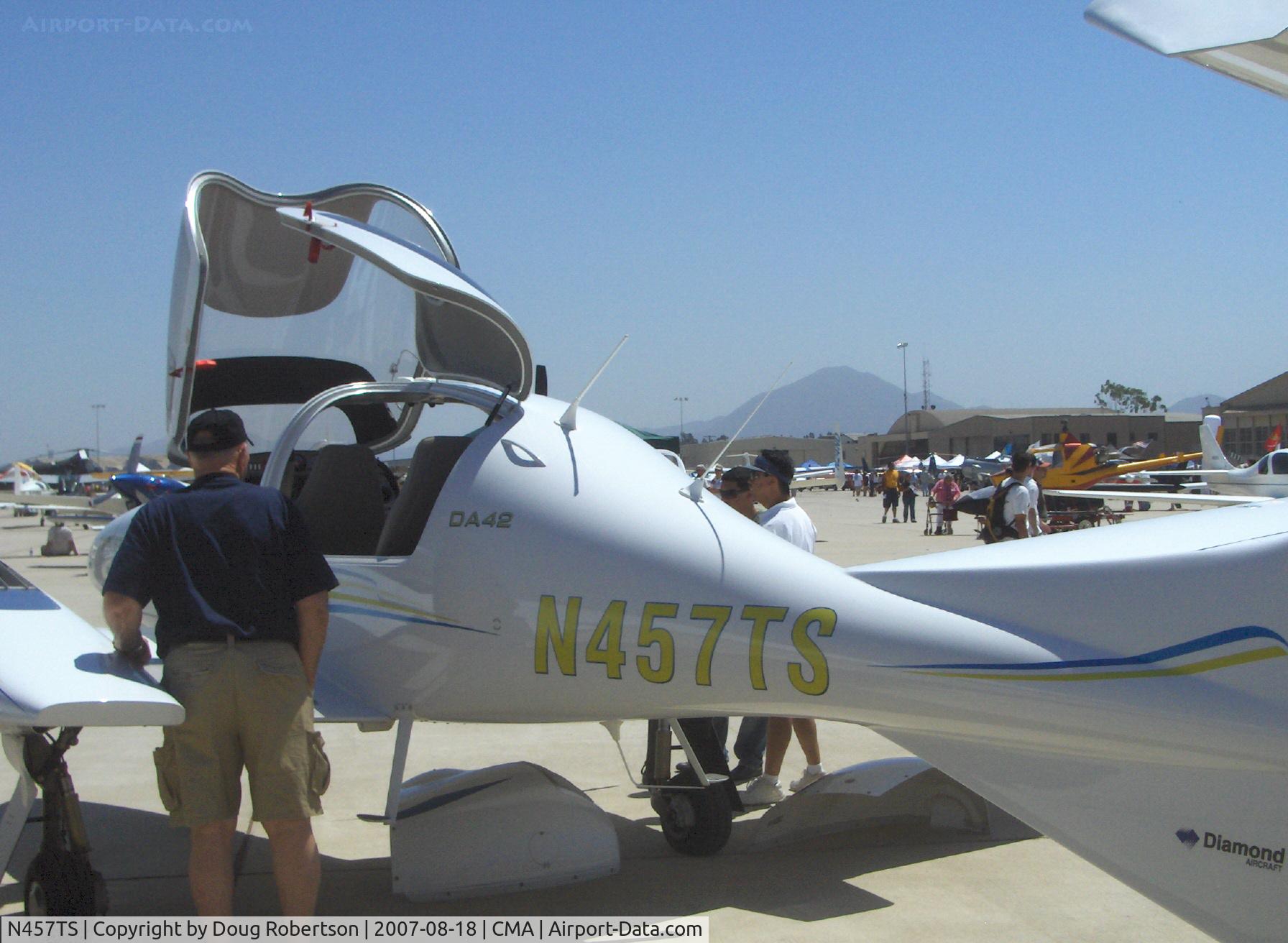 N457TS, 2007 Diamond DA-42 Twin Star C/N 42.AC062, 2007 Diamond DA-42 TWIN STAR, two Thielert Centurion TAE 125-011.7 turbocharged 135 Hp diesel engines 18/1 compression ratio, FADEC with dual ECUs, adj. rudder pedals