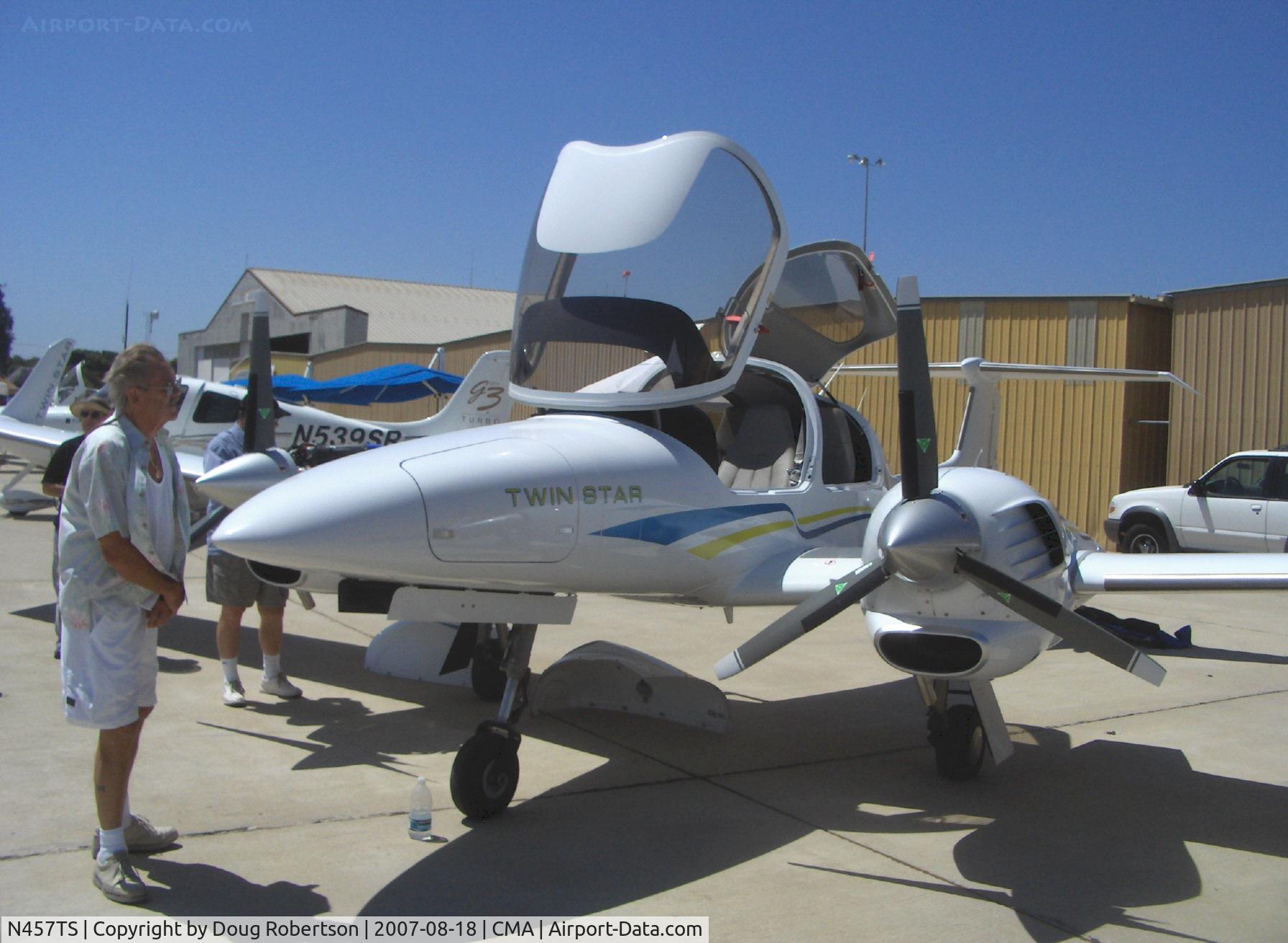 N457TS, 2007 Diamond DA-42 Twin Star C/N 42.AC062, 2007 Diamond DA-42 TWIN STAR, two Thielert Centurion TAE 125-011.7 turbocharged 135 Hp diesel engines 18/1 compression ratio, FADEC with dual ECUs, G1000 panel, four seats